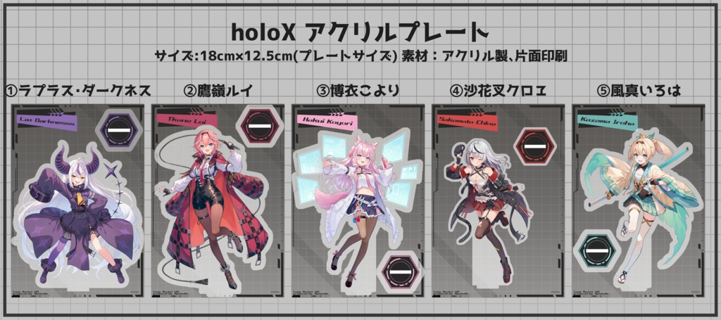 【非公式】holoX アクリルプレート