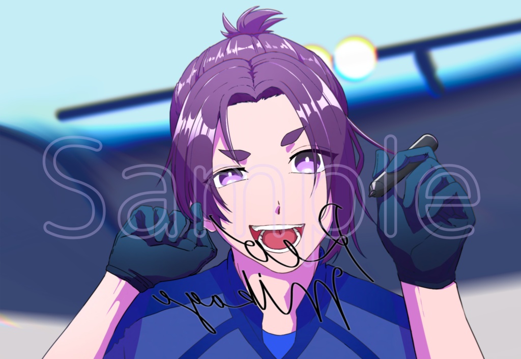 【匿名配送】御影玲王のサイン風ポストカード