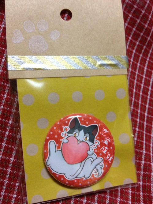 ねこ缶バッジ・おまもり「交通安全」「恋愛成就」「厄除け」