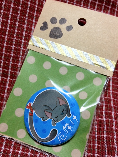 ねこ缶バッジ・おまもり「交通安全」「恋愛成就」「厄除け」