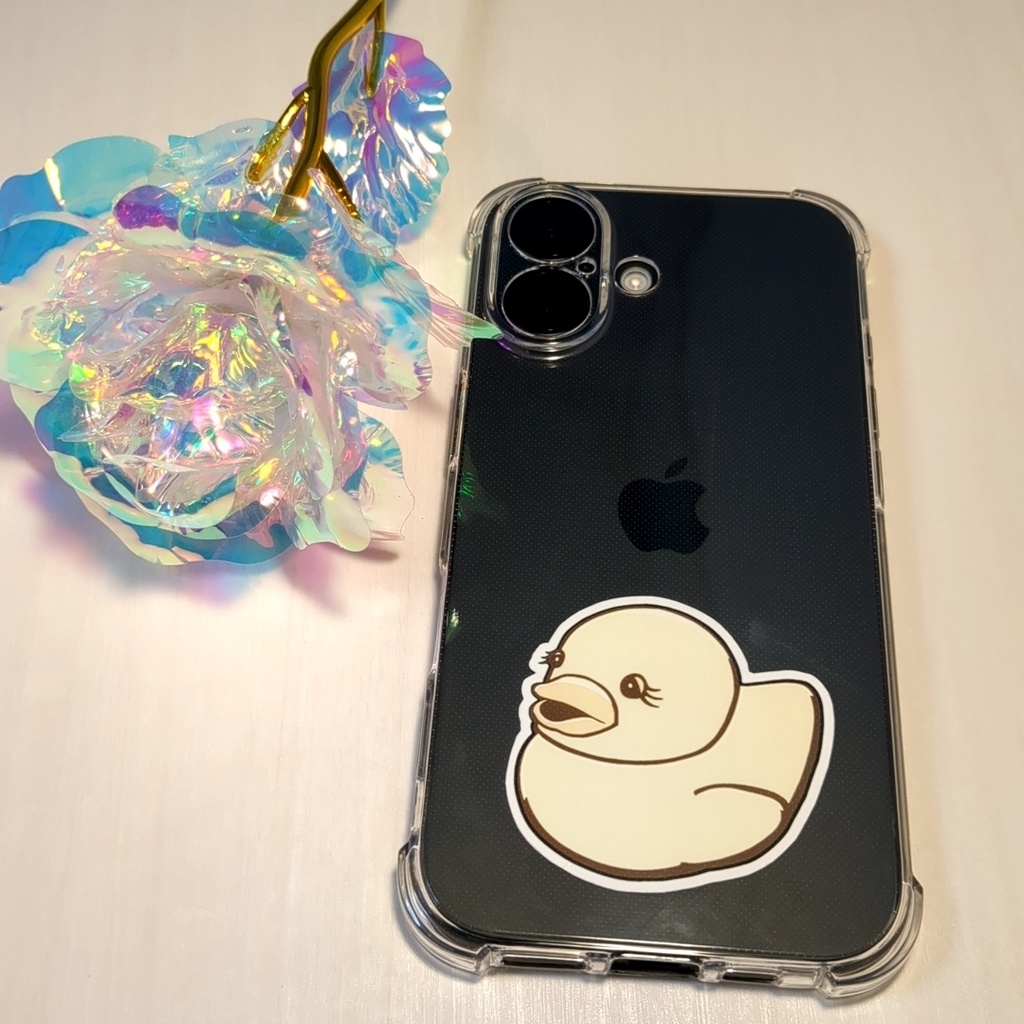 ホワイトチョコあひるちゃんステッカー