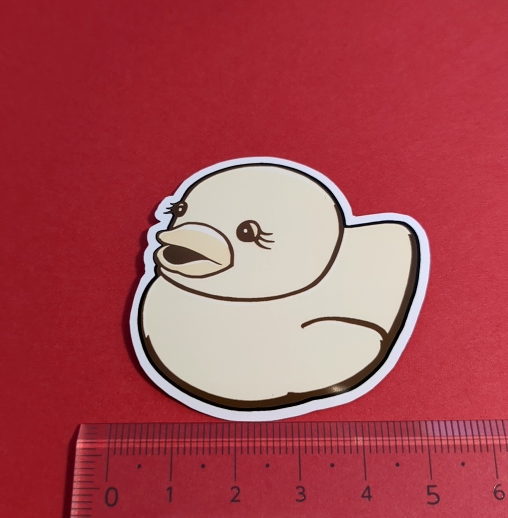 ホワイトチョコあひるちゃんステッカー