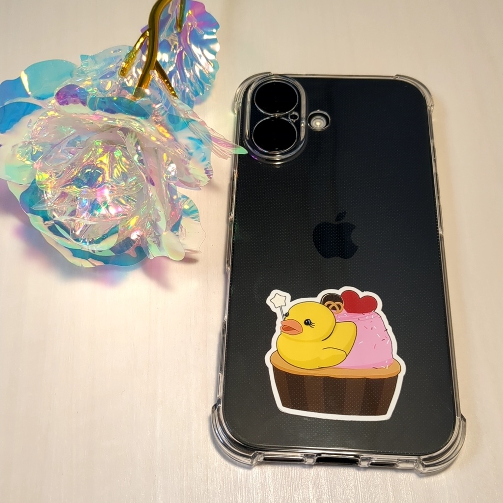 カップケーキあひるちゃんステッカー