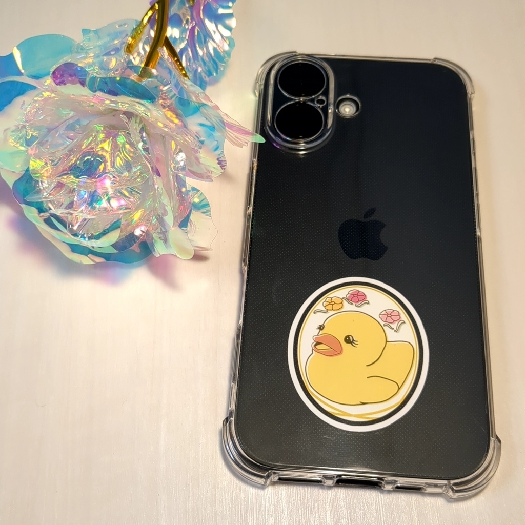 らくがきフラワーあひるちゃんステッカー