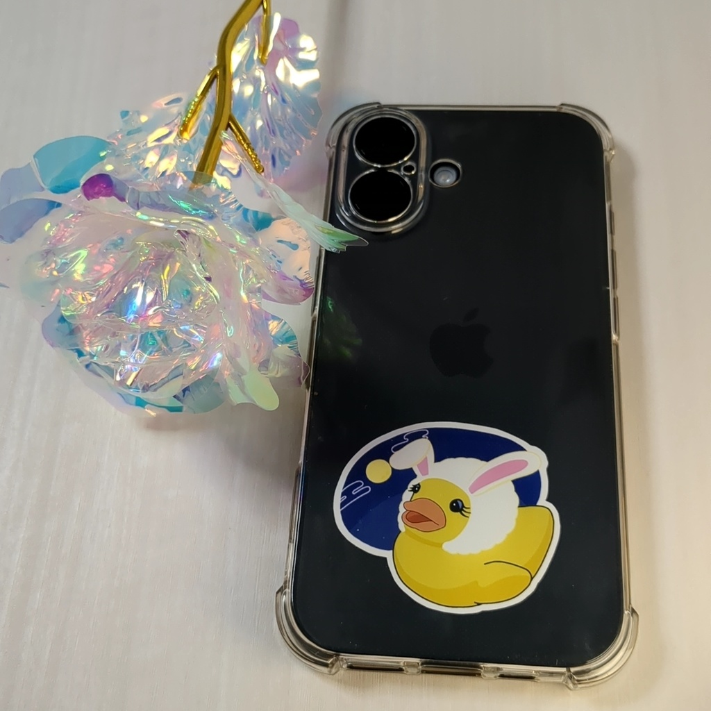 お月見うさぎあひるちゃんステッカー(♀)