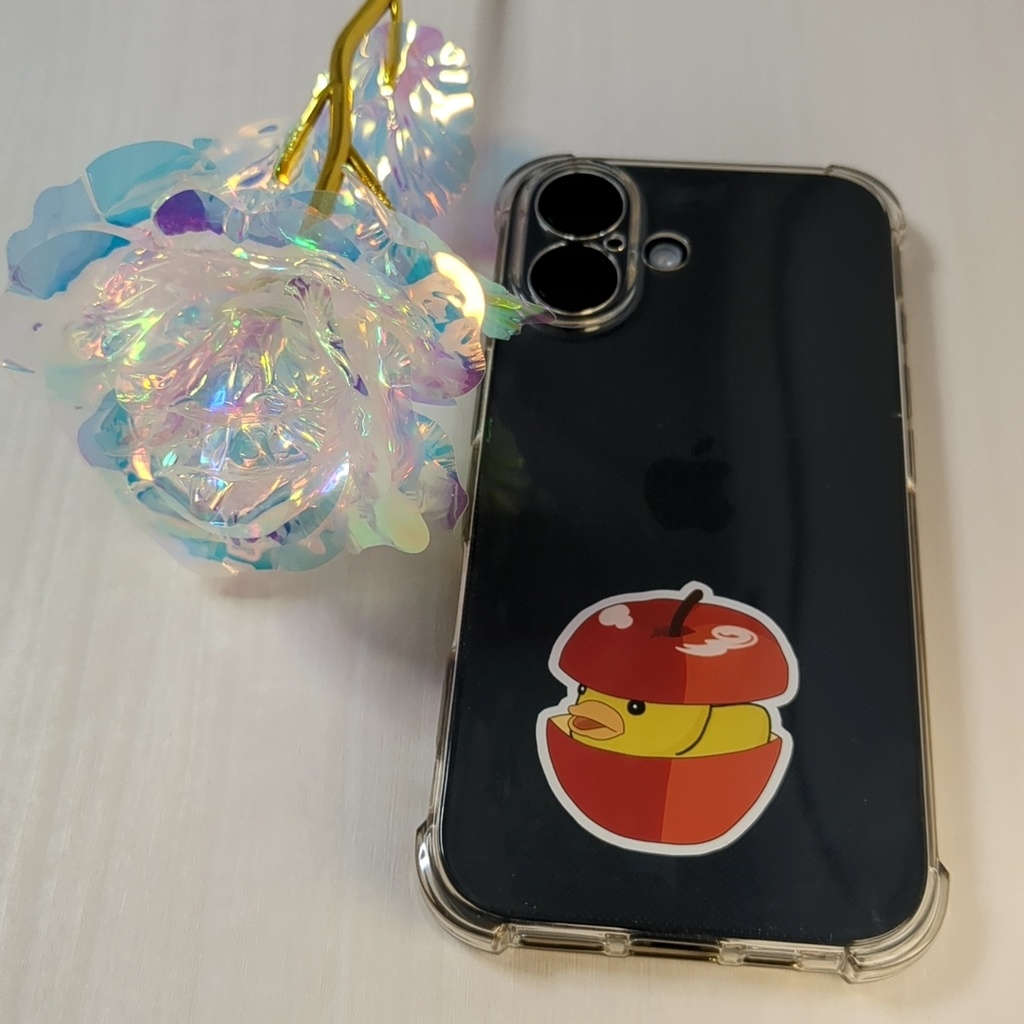 りんごあひるちゃんステッカー