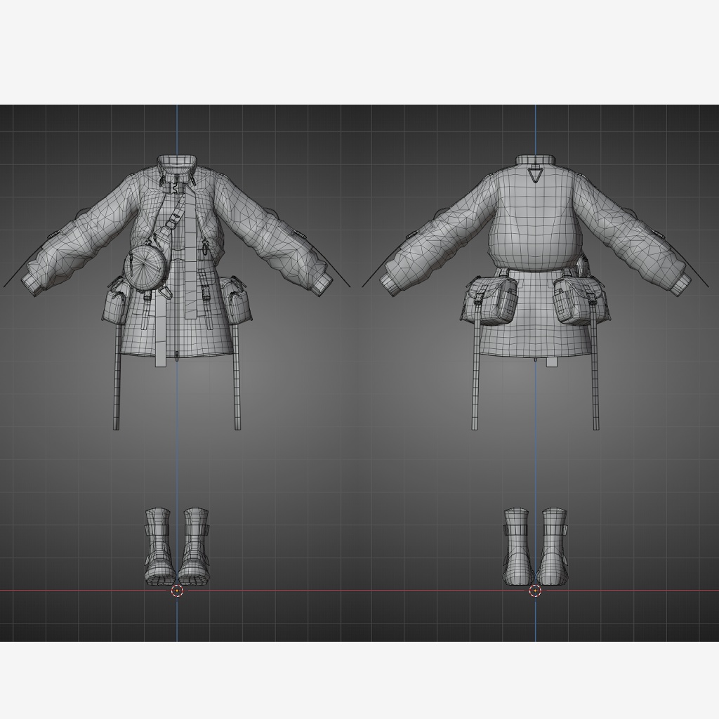 【アバター用服飾アイテム】TechWear Outfit