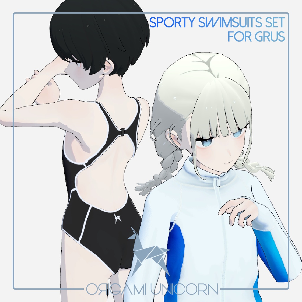 Sporty Swimsuits Set for Grus