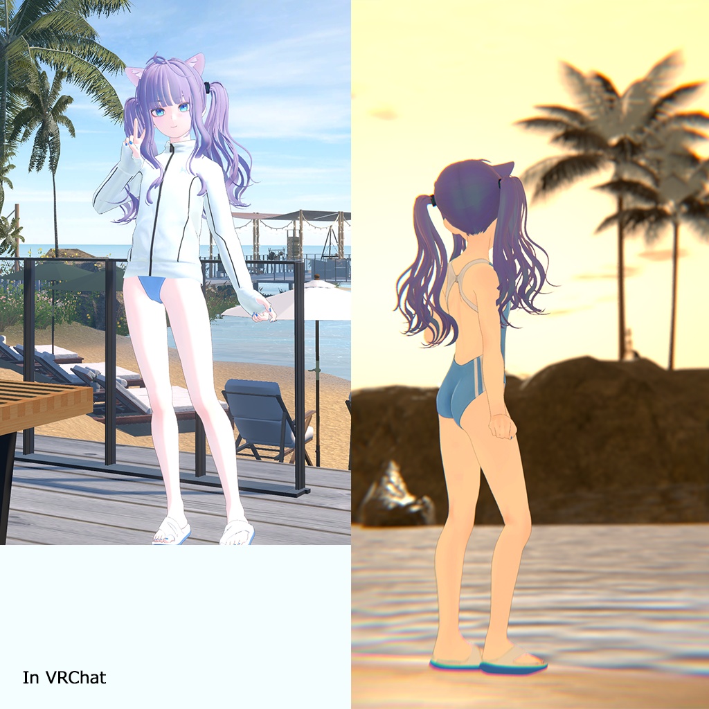 Sporty Swimsuits Set for Grus & Lapwing