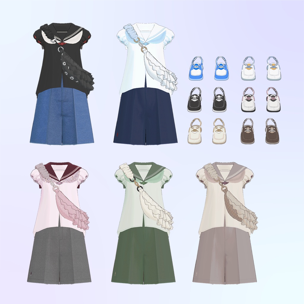 Wave Pleated Sailor (Lapwing)