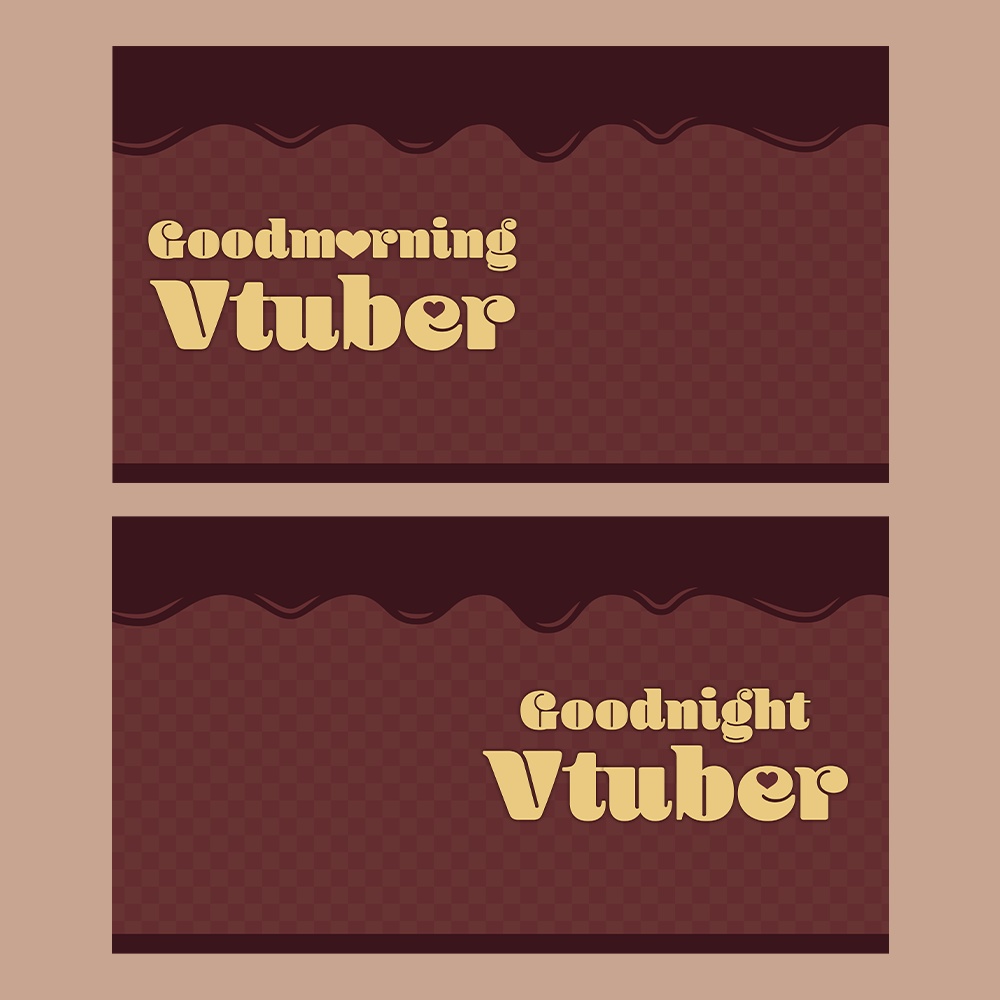 おはよう・おやすみVtuber画像素材
