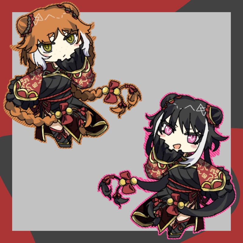 両面印刷家主候補イシュメール&シーチュンアクリルキーホルダー40mm