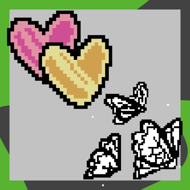 ドット絵E.G.Oギフトアクリルバッチ(死にたがり&彼方の欠片)