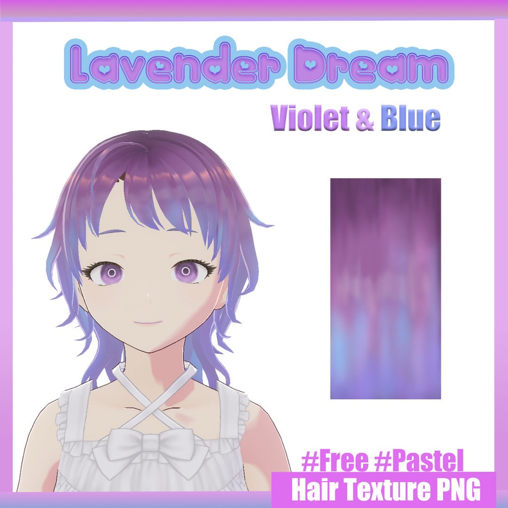 Lavender Dream Hair Texture/ ラベンダーの夢髪のテクスチャー