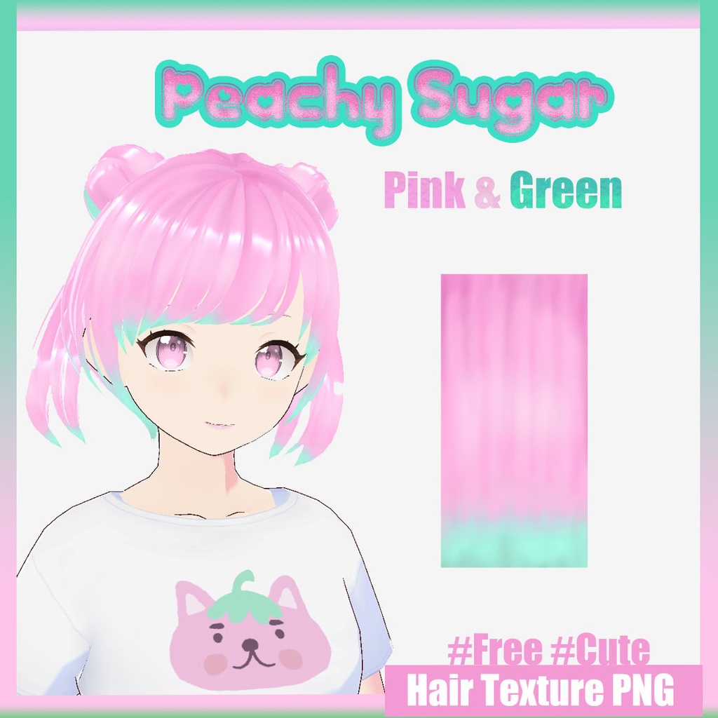 Peachy Sugar Hair Texture/ 桃の砂糖髪のテクスチャー