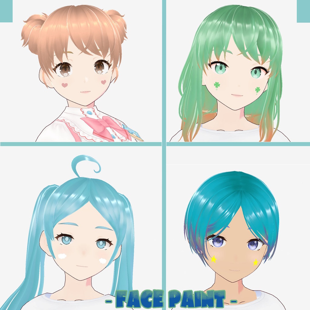 Face Paint Cute Icons/顔絵かわいいアイコン