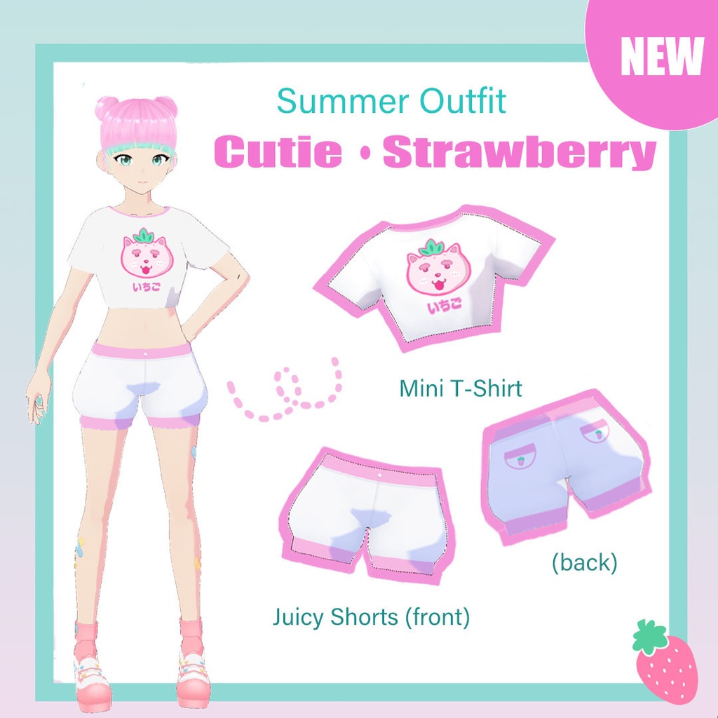 Cutie Strawberry Summer Outfit/ かわいいいちごのサマーアウトフィット