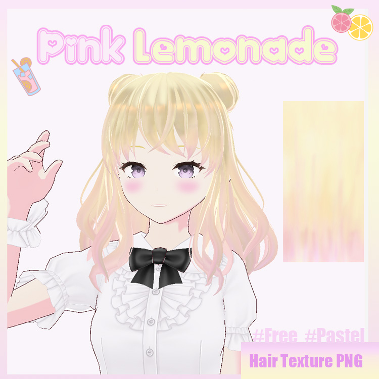 Pink Lemonade Hair Texture/ ピンクレモネードヘアテクスチャ Aoi Plum Boutique BOOTH