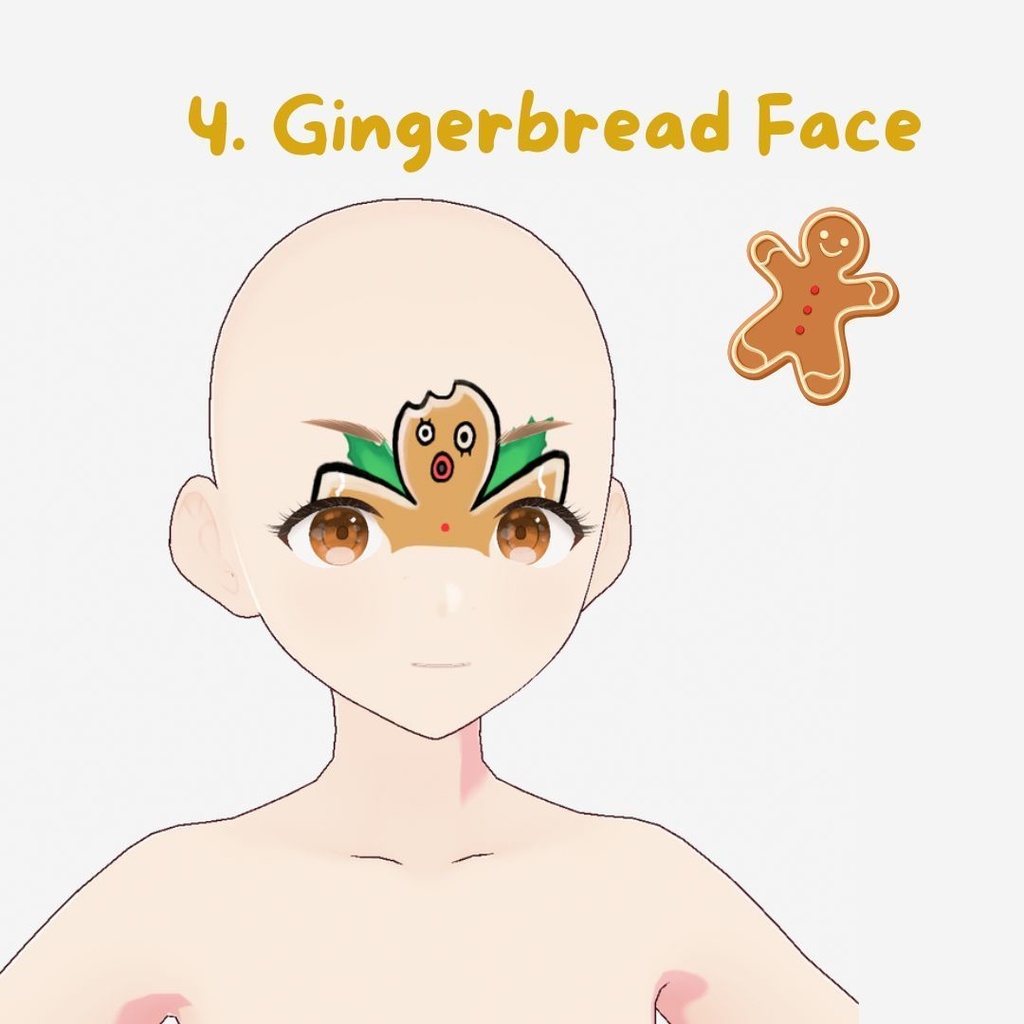 Christmas Cheer Face Paint/クリスマス チア フェイスペイント