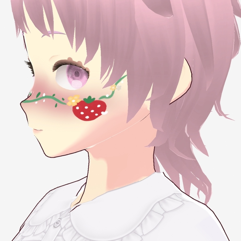 Strawberry Theme Face Paint/いちごテーマのフェイスペイント