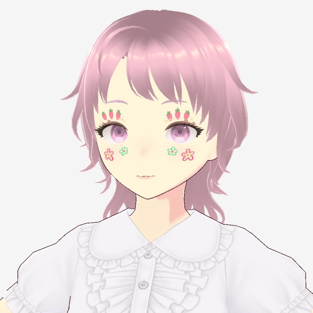 Strawberry Theme Face Paint/いちごテーマのフェイスペイント