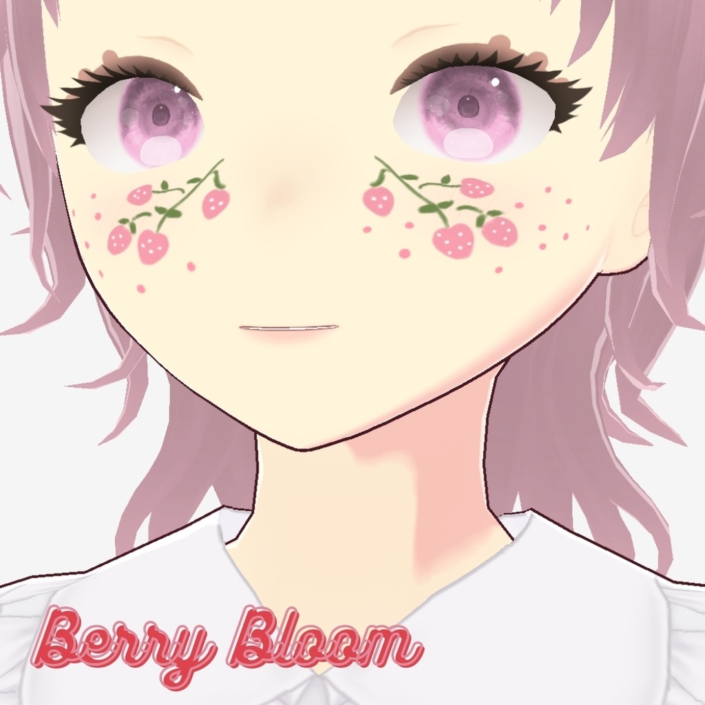 Strawberry Theme Face Paint/いちごテーマのフェイスペイント