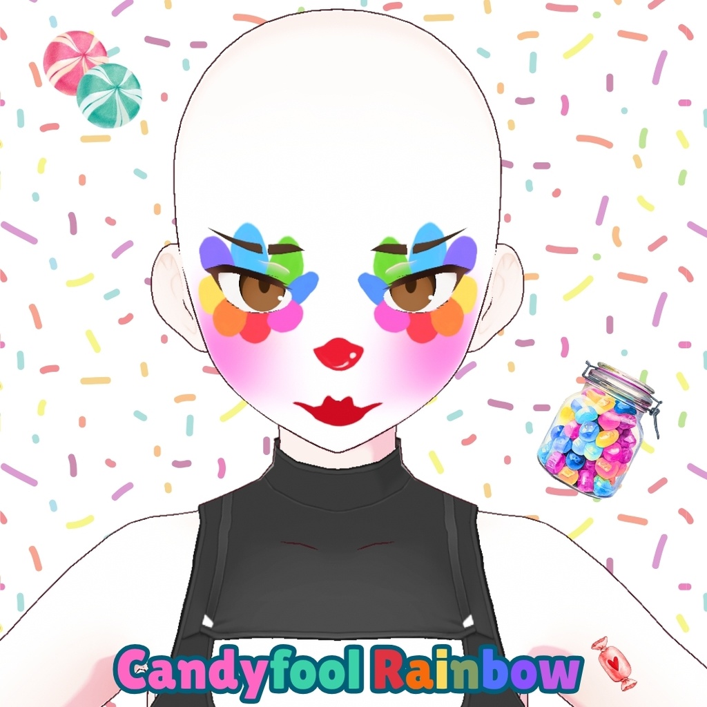 Party Clown Face Paint/パーティー用ピエロメイク