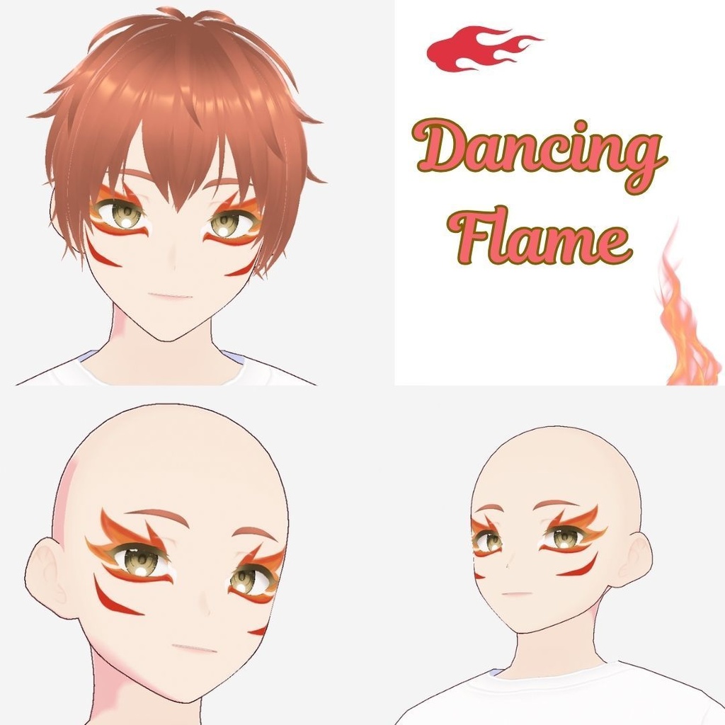 Sun & Fire Face Paint/太陽と炎のフェイスペイント