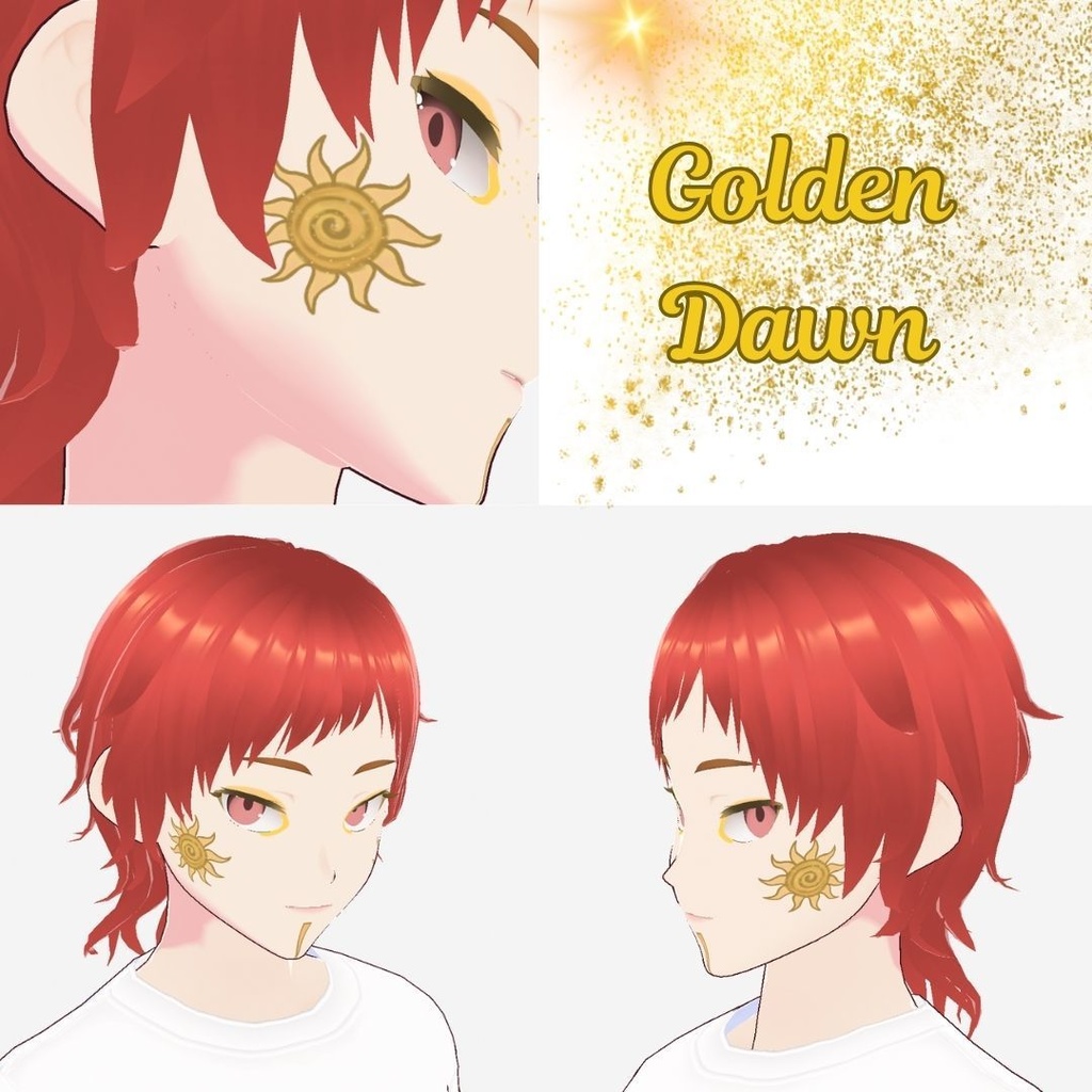 Sun & Fire Face Paint/太陽と炎のフェイスペイント