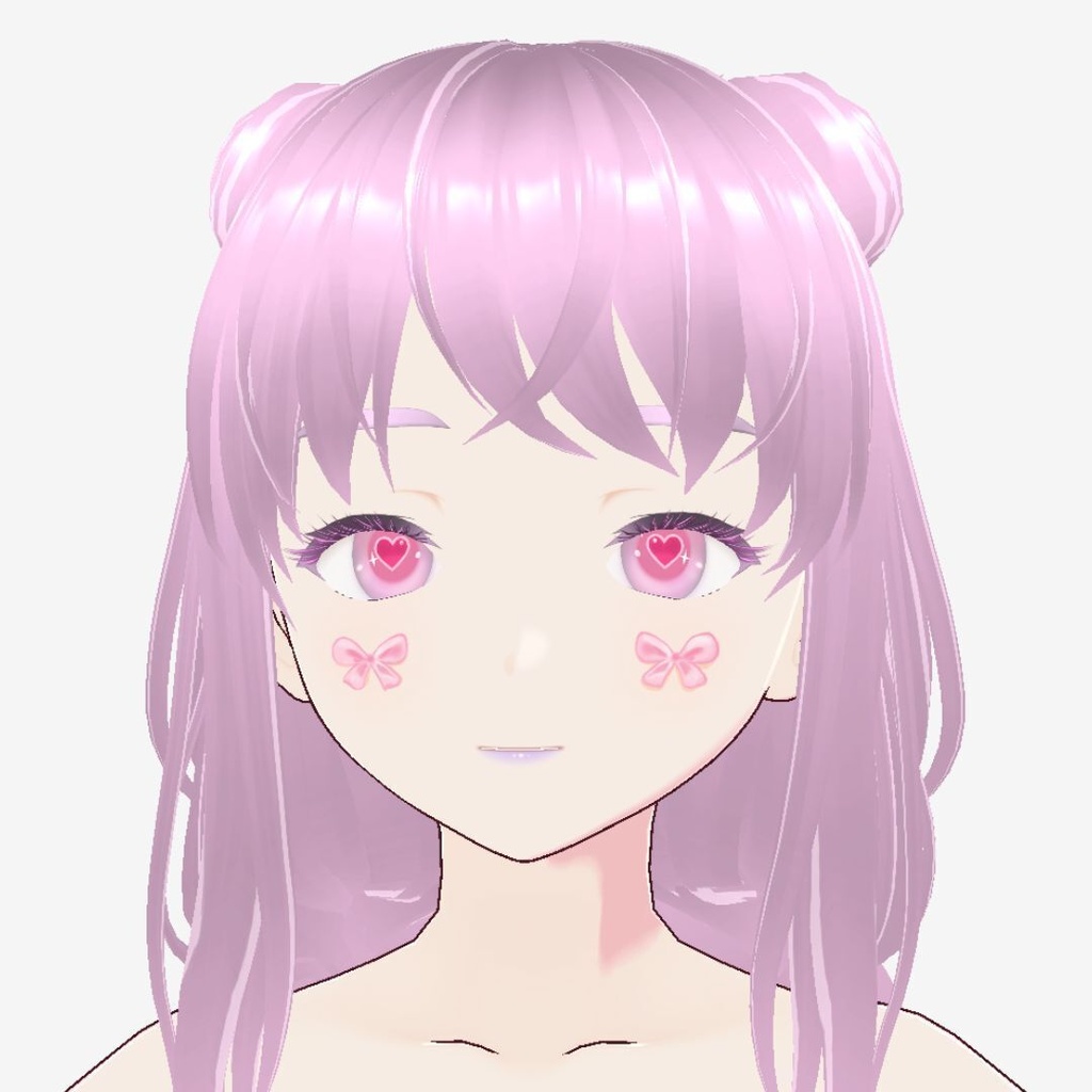 【VRoid用テクスチャ】ハート虹彩テクスチャ|VRoid対応 夢かわピンク瞳・VTuber用アイテクスチャ|Sweetheart Iris