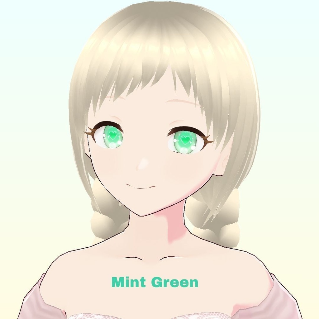 【VRoid用テクスチャ】きゅるんとかわいいハート瞳・アイテクスチャ【8色】