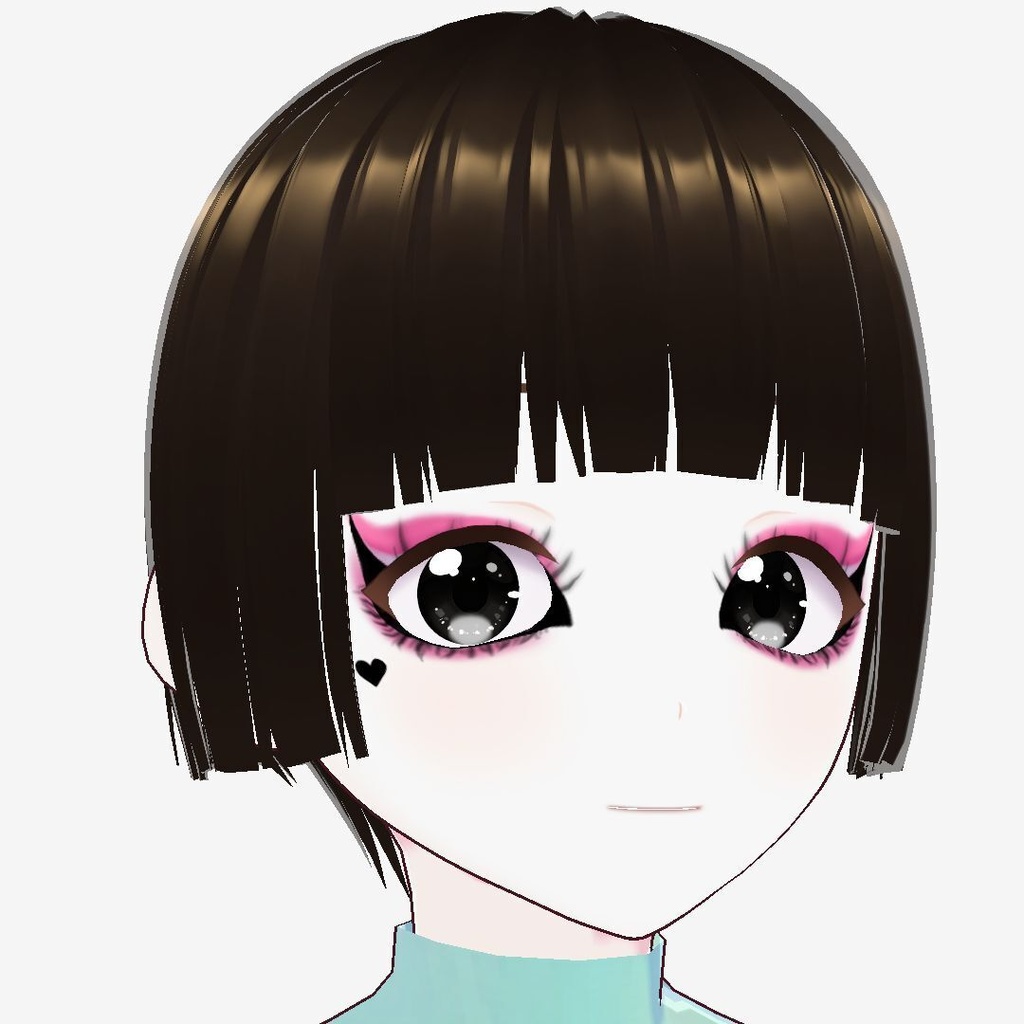 【VRoid用テクスチャ】パンク風アイメイク・フェイステクスチャ/Punk Style Makeup Set