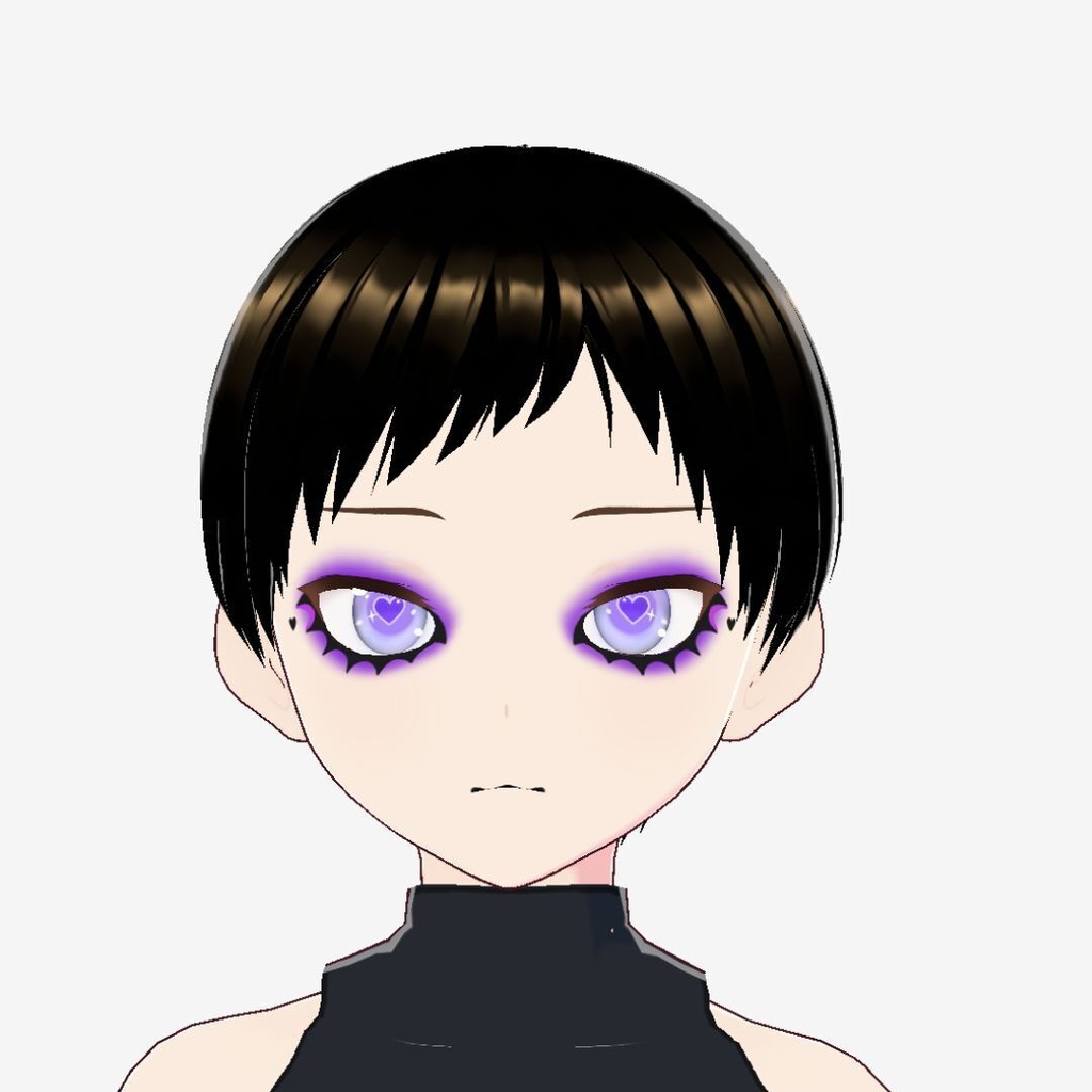 【VRoid用テクスチャ】🌑地雷系コウモリメイク/Bat-Doll Makeup 🌑