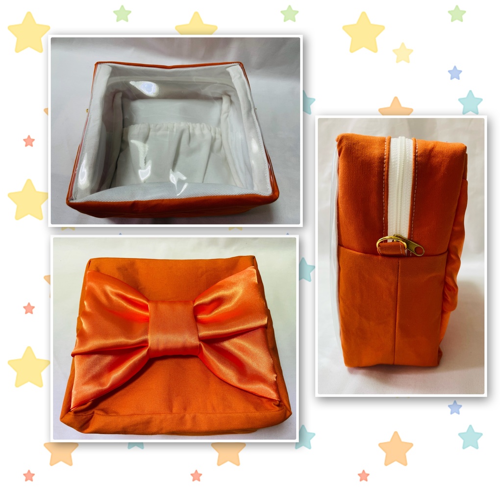 15cmぬい用 推し色ぬいポーチ(オレンジ)