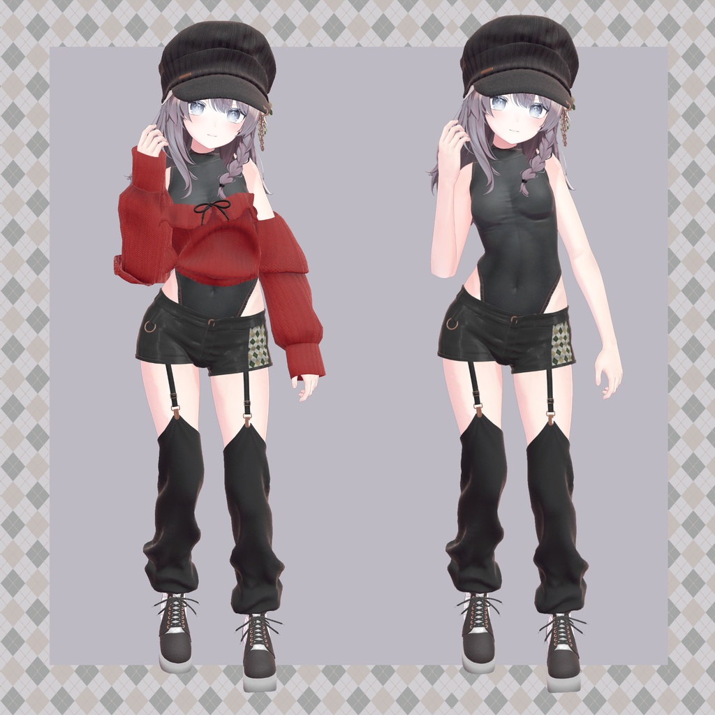 しなの用 VRChat衣装セット(ニット&ボディースーツ)