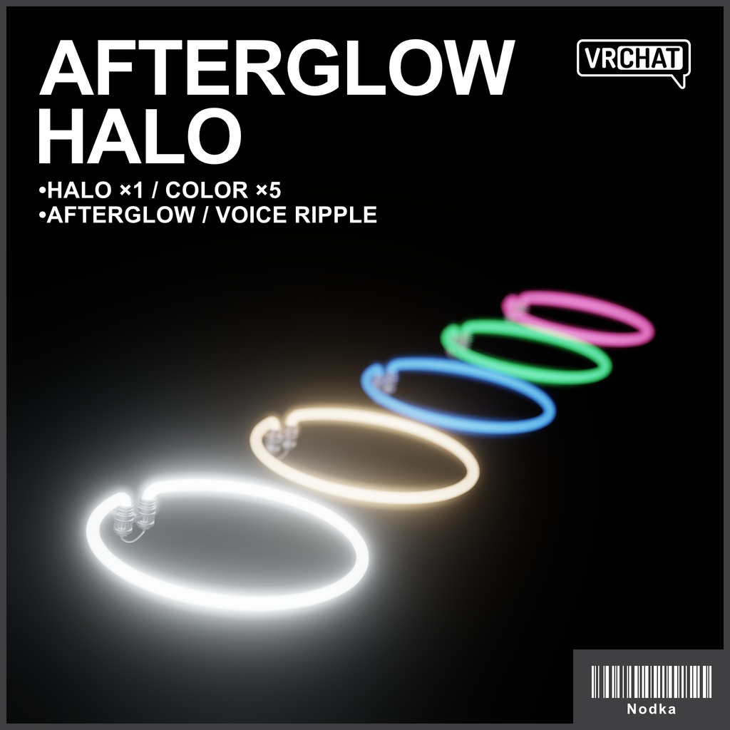 【VRChat】Afterglow Halo 動きと喋りで残像が残るヘイロー【~10/14まで半額セール】
