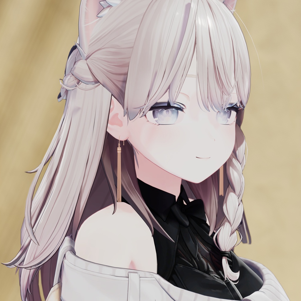 【VRC想定】チェーンタッセルピアス 5色・光るギミック付き