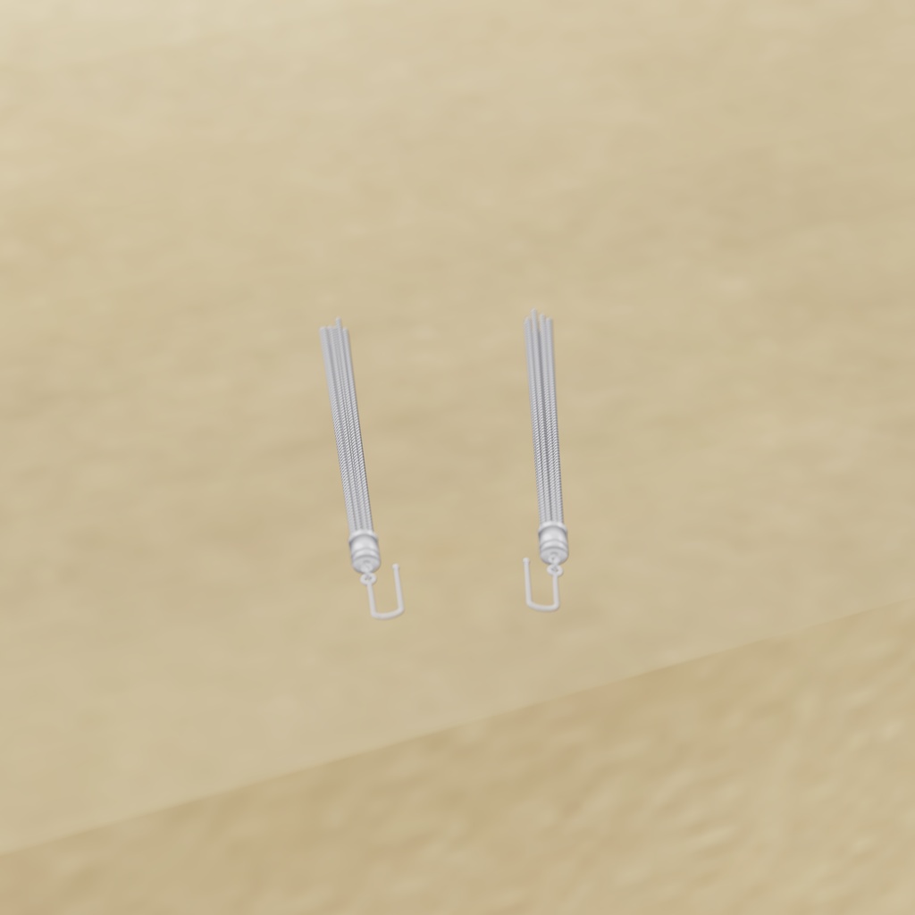 【VRC想定】チェーンタッセルピアス 5色・光るギミック付き