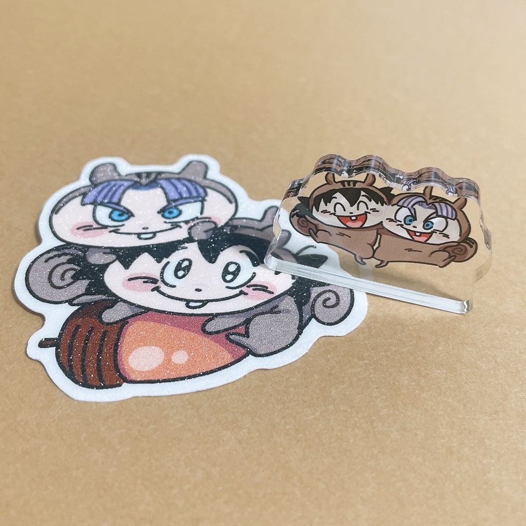 ちびリス天トラ ミニアクスタ＋ステッカーセット