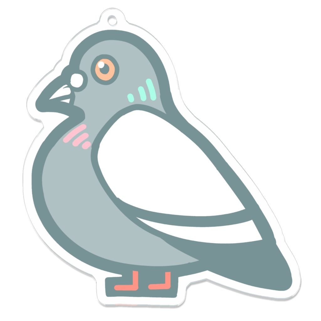 カワラバト(ドバト)　キーホルダー