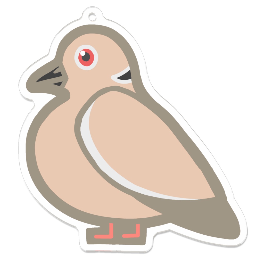 シラコバト　アクリルキーホルダー