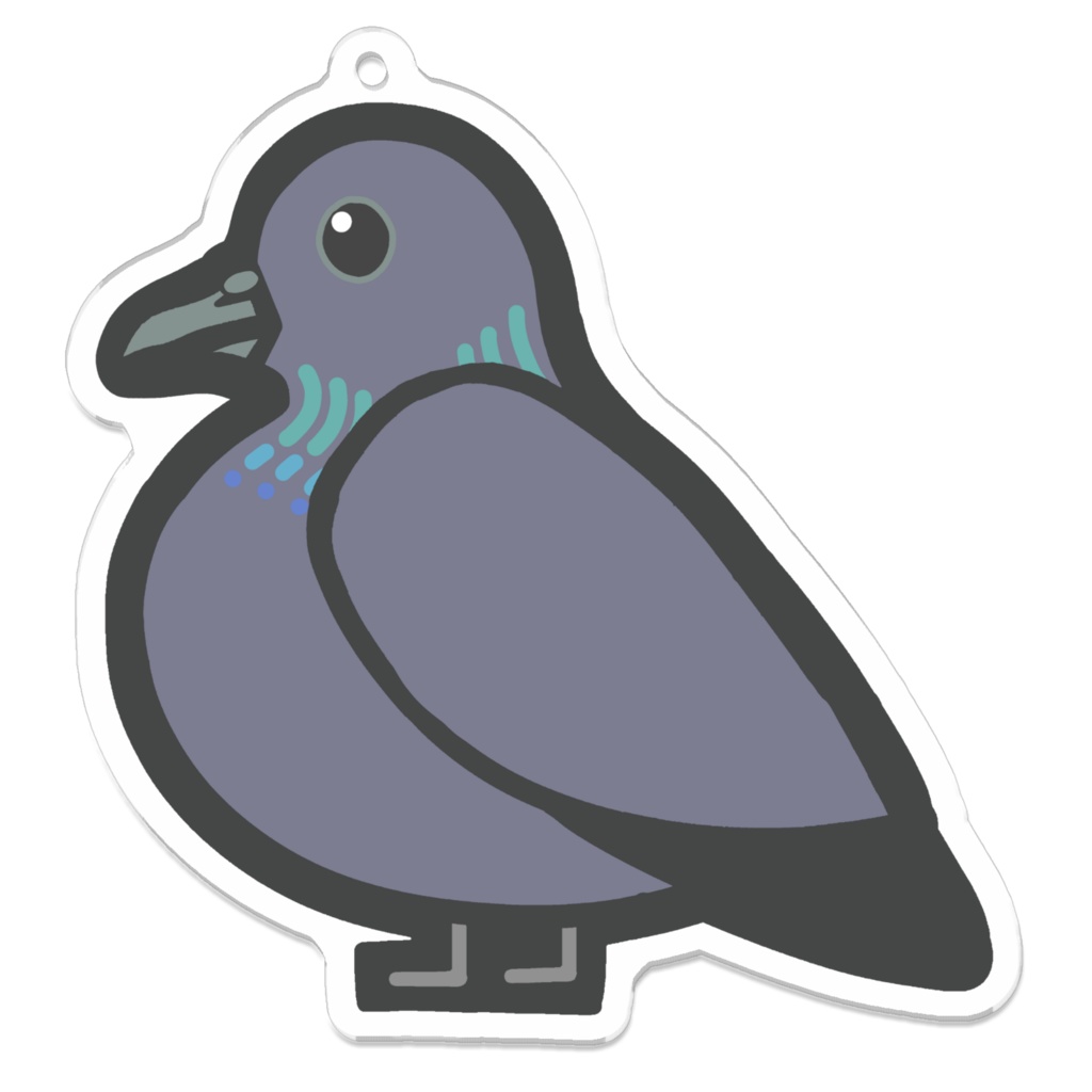 カラスバト　アクリルキーホルダー
