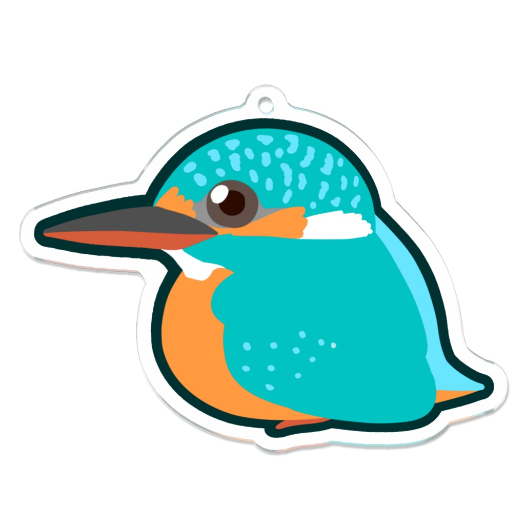 カワセミ(メス)　アクリルキーホルダー