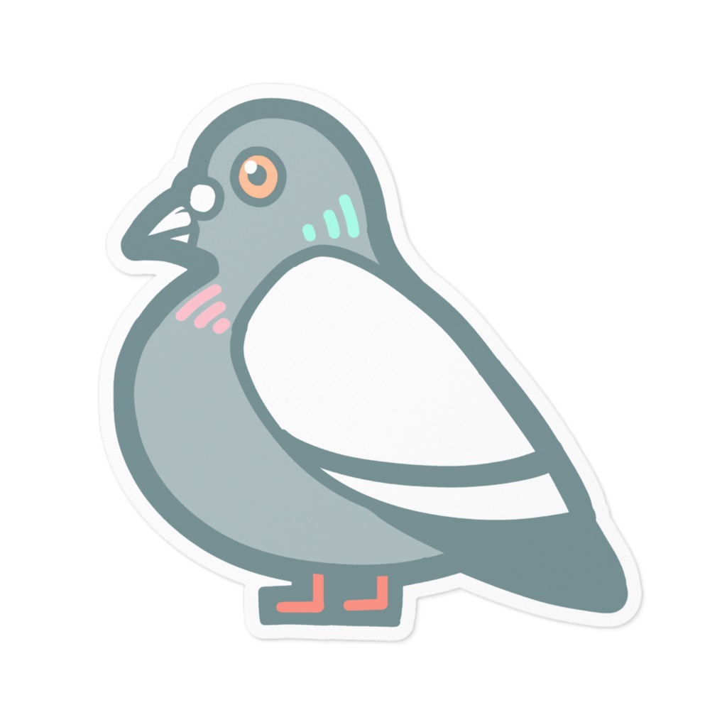 カワラバト(ドバト)　ステッカー