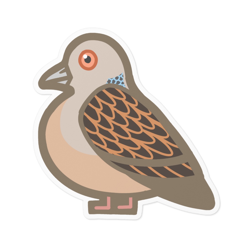 キジバト　ステッカー