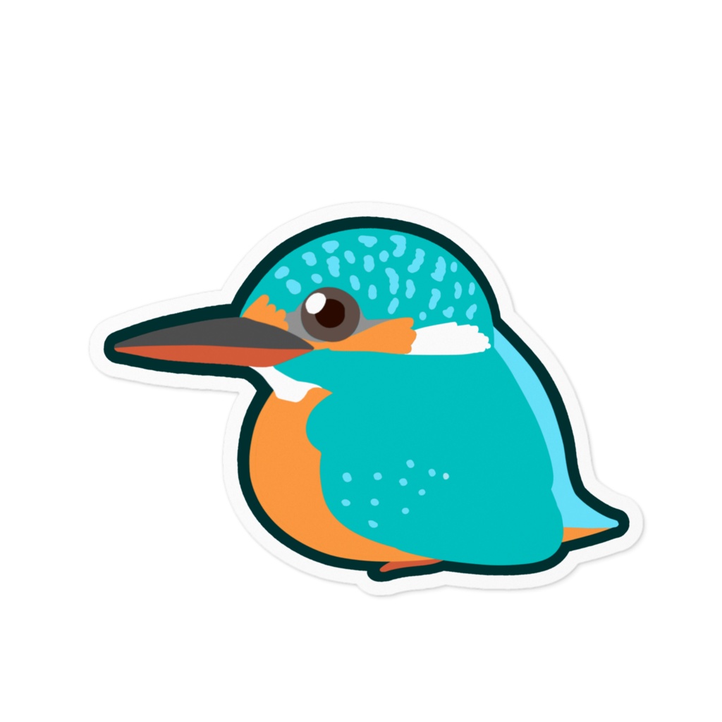 カワセミ(メス)　ステッカー
