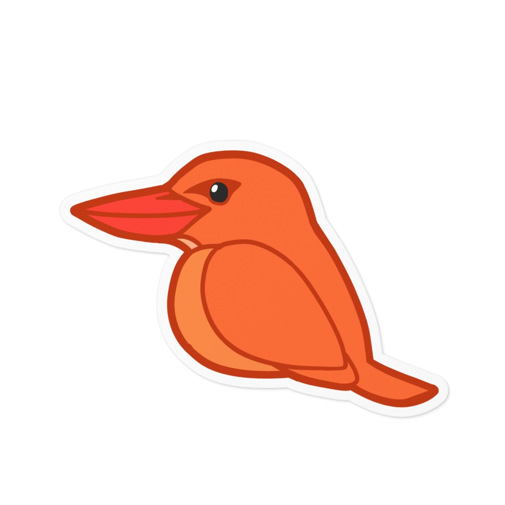 アカショウビン　ステッカー