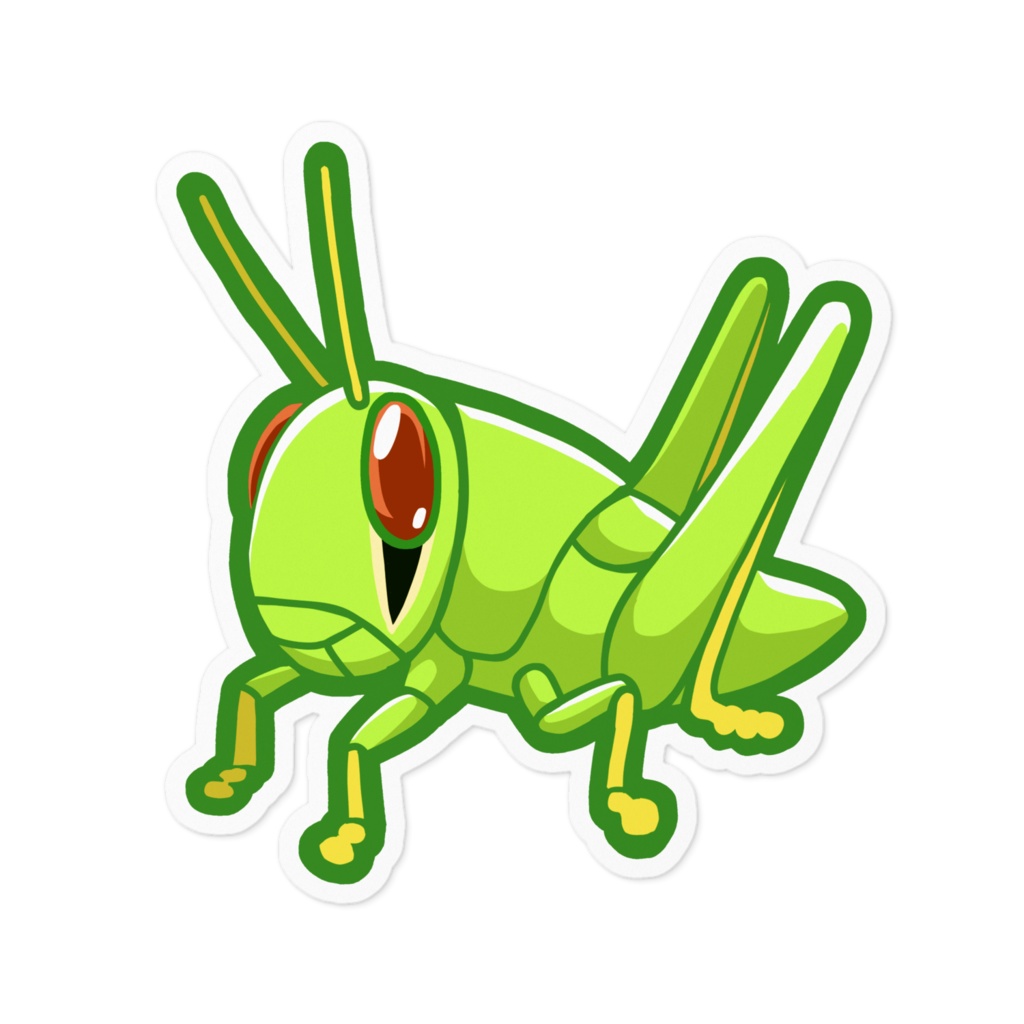 ツチイナゴ　幼虫　ステッカー