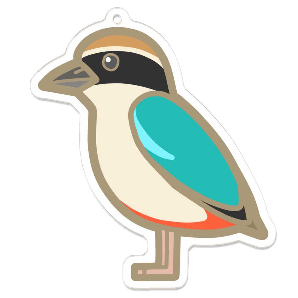 ヤイロチョウ　アクリルキーホルダー