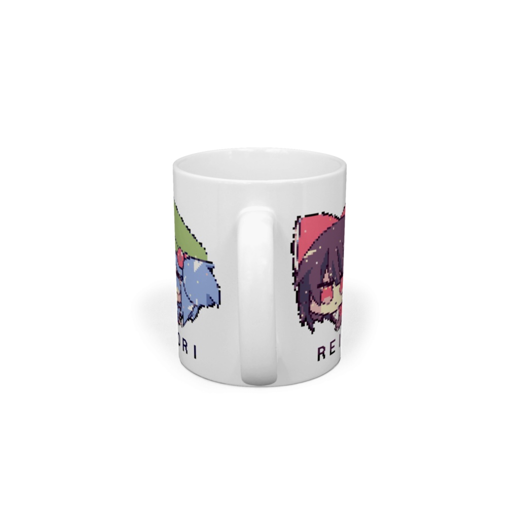 霊夢魔理沙にとりドット絵【東方同人マグカップ】